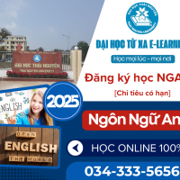 ĐẠI HỌC THÁI NGUYÊN THÔNG BÁO MỞ LỚP TIẾNG ANH THEO HÌNH THỨC HỌC E-LEARNING