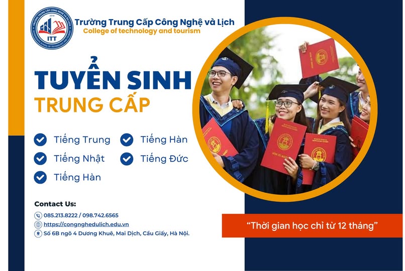 TRƯỜNG TRUNG CẤP CỬU LONG THÔNG BÁO TUYỂN SINH KHỐI NGOẠI NGỮ - THỜI GIAN HỌC CHỈ 12 THÁNG